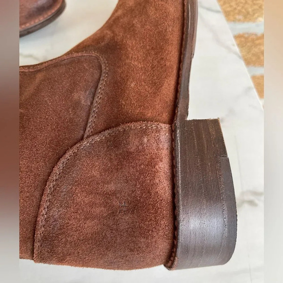 Frye Womens SHIRLEY OVER THE KNEE Brown Oiled boots 10 B - Picture 4 of 14